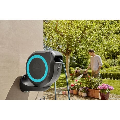 GARDENA Dévidoir Automatique Mural RollUp S 15 M Bleu Turquoise (18600-20) 4 GARDENA Dévidoir Automatique Mural RollUp S 15 M Bleu Turquoise (18600-20) – Image 2