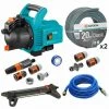 Pack Pompe D'arrosage 3000/4 + Tuyau Ø19mm 2x20m + Kit Connexion + Kit Aspiration Laiton + Kit Base + Arroseur 150m² GARDENA -GARDENA Soldes 2022 34830609 1