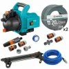 Pack Pompe D'arrosage 3000/4 + Tuyau Ø19mm 2x20m + Kit Connexion + Kit Aspiration Laiton + Kit Base + Arroseur 350m² GARDENA -GARDENA Soldes 2022 34830612 1