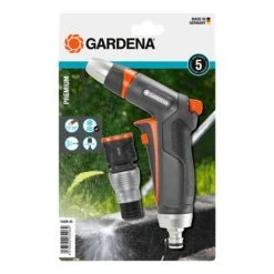 GARDENA Kit Pistolet De Nettoyage + Raccord D'arrosage Aquastop Premium (18306-20)