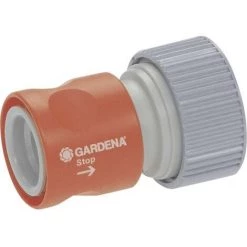 Raccord GARDENA 02814-20 Plastique Avec Système Aquastop Raccord Enfichable, Ø 19 Mm (3/4)