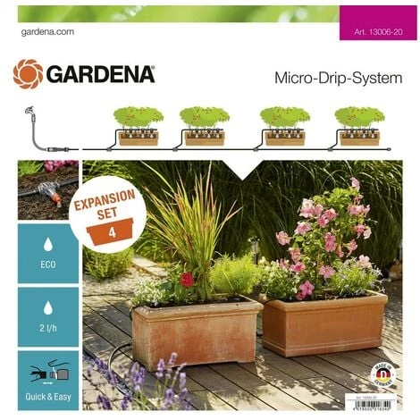 Kit Dextension Pour Jardinières GARDENA Micro-Drip System 13006-20 Ø 13 Mm (1/2) 10 M 3 Kit Dextension Pour Jardinières GARDENA Micro-Drip System 13006-20 Ø 13 Mm (1/2) 10 M