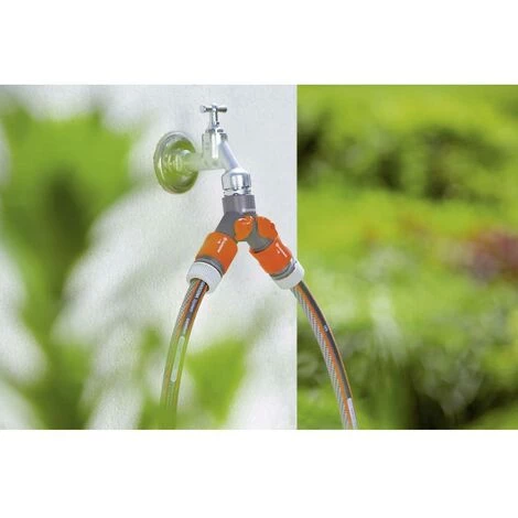 Distributeur Deau 2 Voies GARDENA 938-20 Plastique Avec Vanne De Régulation 24,2 Mm (3/4) (filet Int.), Raccord Enficha 4 Distributeur Deau 2 Voies GARDENA 938-20 Plastique Avec Vanne De Régulation 24,2 Mm (3/4) (filet Int.), Raccord Enficha – Image 2