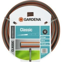 GARDENA Tuyau D'arrosage Classic – Longueur 20m – Ø19mm – Haute Résistance Pression 22 Bar Maximum – Garantie 12 Ans (