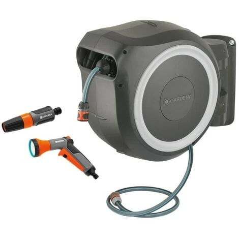 GARDENA Dévidoir Automatique Mural RollUp L 30m + Pistolet-arrosoir Multijet (18627-33) 3 GARDENA Dévidoir Automatique Mural RollUp L 30m + Pistolet-arrosoir Multijet (18627-33)