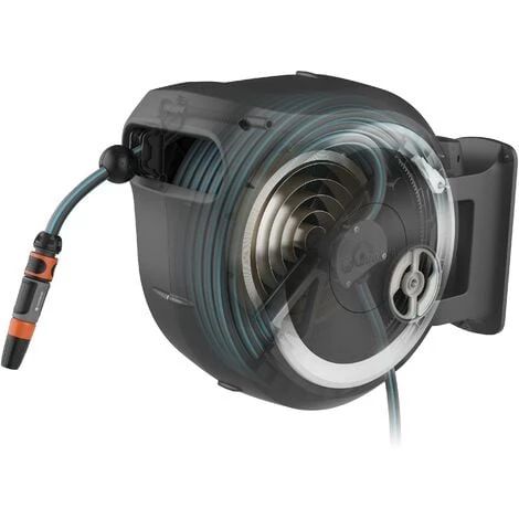 GARDENA Dévidoir Automatique Mural RollUp L 30m + Pistolet-arrosoir Multijet (18627-33) 5 GARDENA Dévidoir Automatique Mural RollUp L 30m + Pistolet-arrosoir Multijet (18627-33) – Image 3