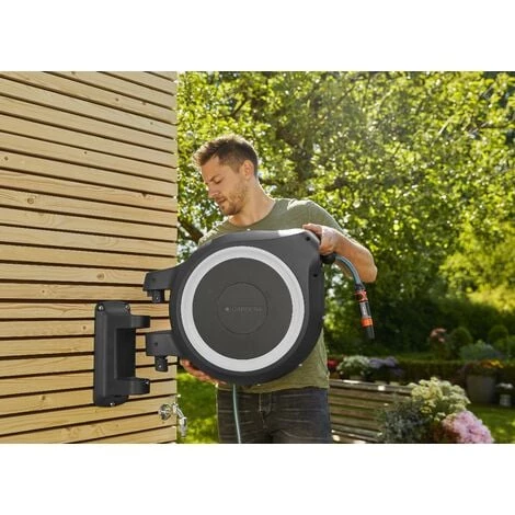 GARDENA Dévidoir Automatique Mural RollUp L 30m + Pistolet-arrosoir Multijet (18627-33) 6 GARDENA Dévidoir Automatique Mural RollUp L 30m + Pistolet-arrosoir Multijet (18627-33) – Image 4