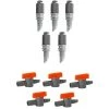 Pack GARDENA - Micro-asperseurs Micro-Drip 180° 5 Pcs - Régulateur 5 Pcs