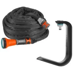 GARDENA Kit Tuyau D'arrosage Liano™ 15 M + Support Tuyau TapFix - Inclus Raccords + Lance - 35 Bar - Garantie 30 Ans (18595-20)